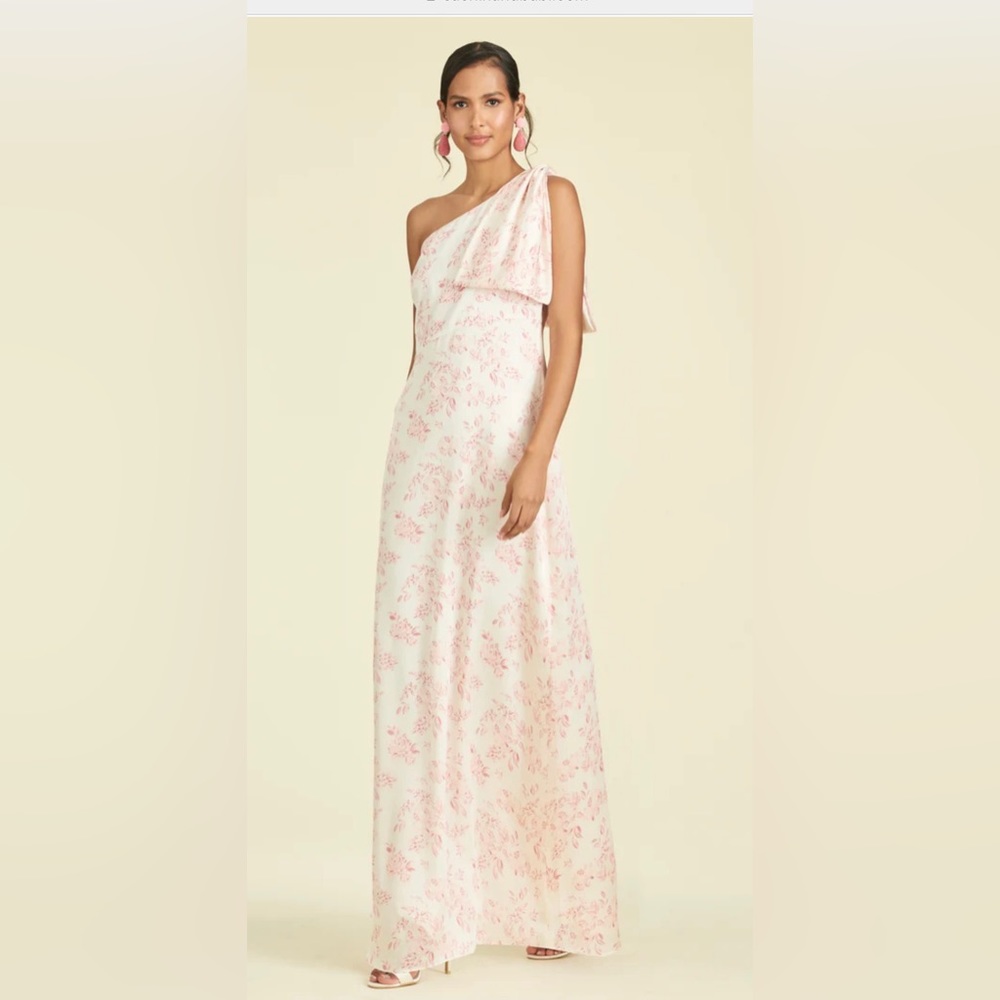 Sachin & Babi gown. Pink and white floral pattern. Worn once.